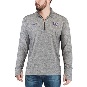 Nike Gray Quarter-Zip Pullover with Logo size